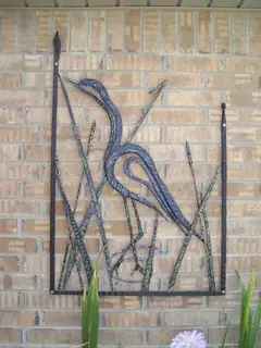 Panel de pared con ave.